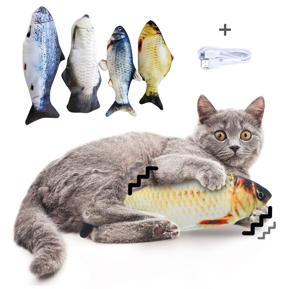 Rechargeable Jumping Fish Toy – Without Catnip