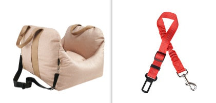 Pet Car Carrier Seat – Waterproof & Portable Travel Basket