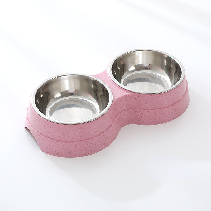 Double Pet Bowl – Stainless Steel Food & Water Feeder