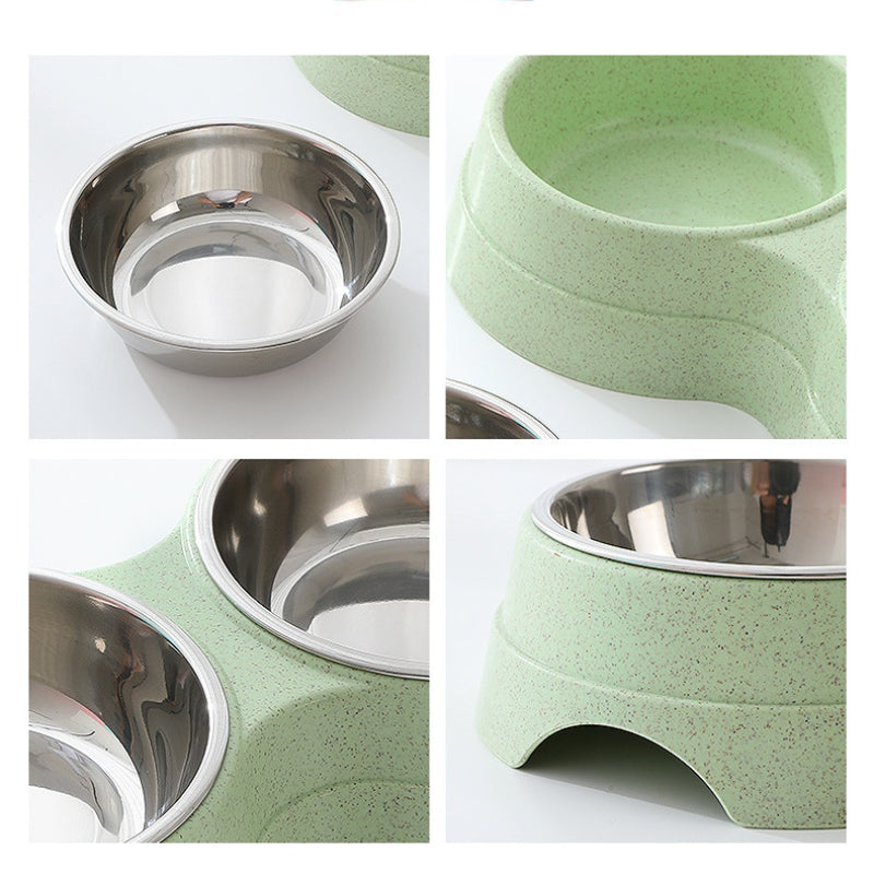 Double Pet Bowl – Stainless Steel Food & Water Feeder