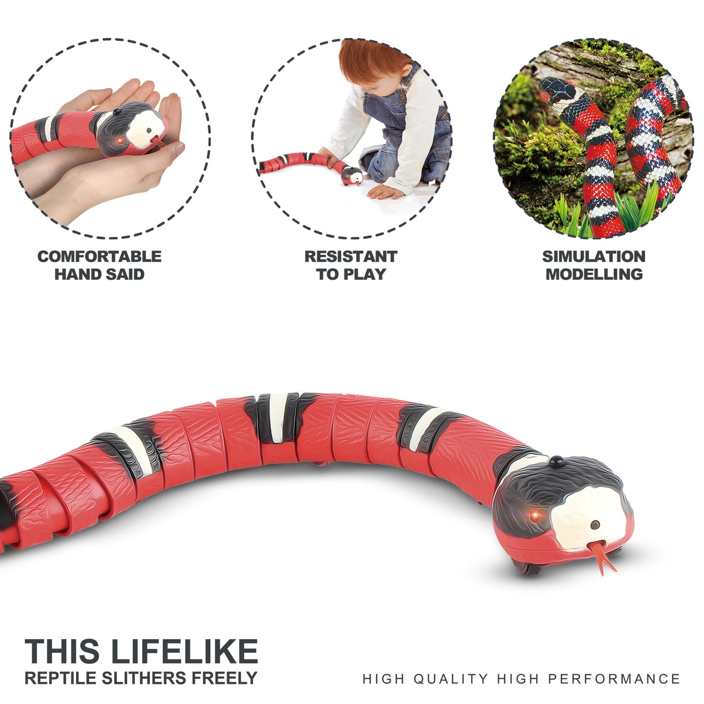 Electronic Snake Cat Toy – USB Rechargeable & Interactive