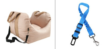 Pet Car Carrier Seat – Waterproof & Portable Travel Basket