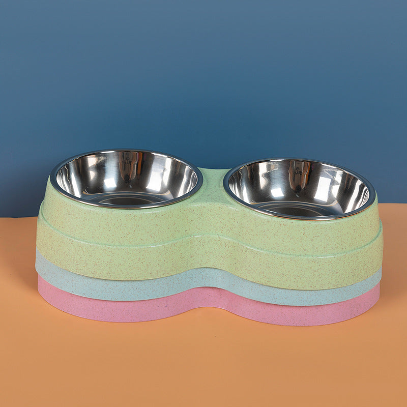 Double Pet Bowl – Stainless Steel Food & Water Feeder