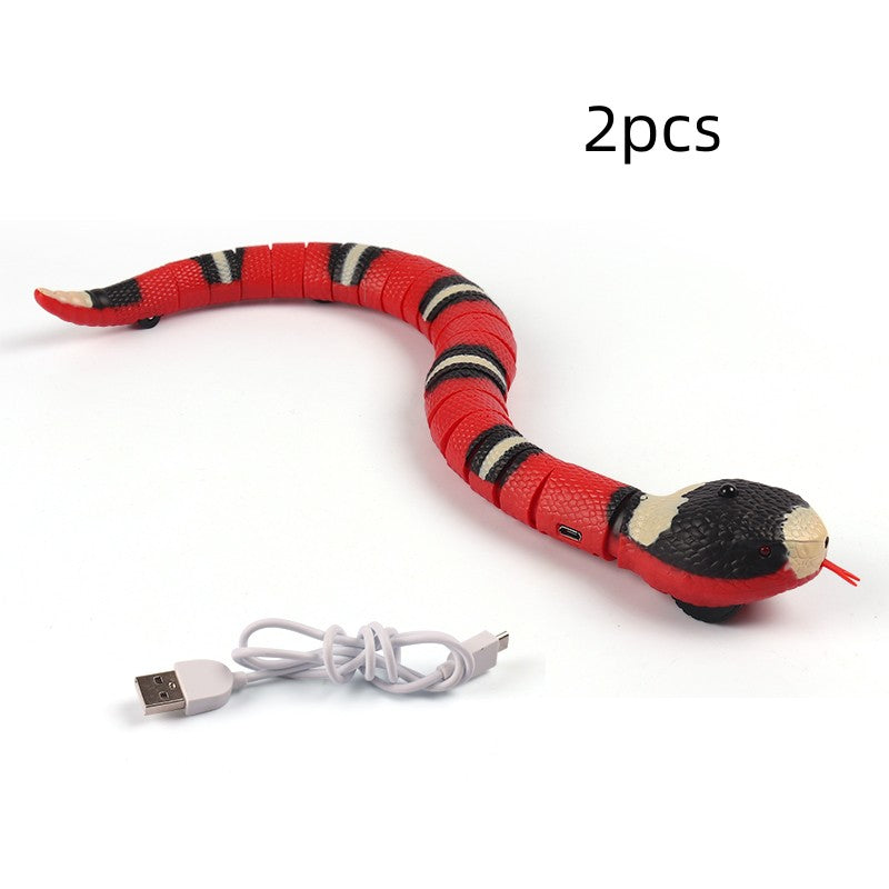 Electronic Snake Cat Toy – USB Rechargeable & Interactive