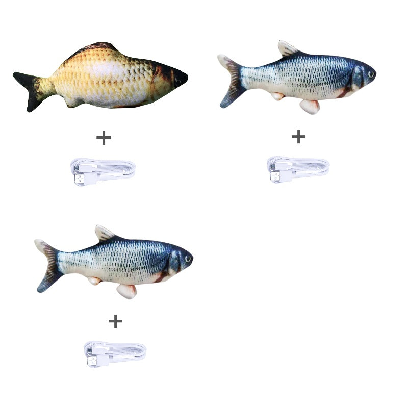 Rechargeable Jumping Fish Toy – Without Catnip