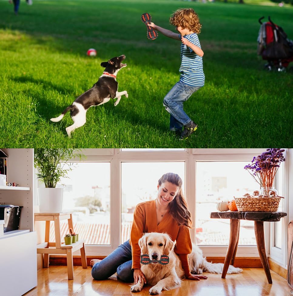 Aggressive Chewer Squeaky Toy – Durable Dumbbell Design