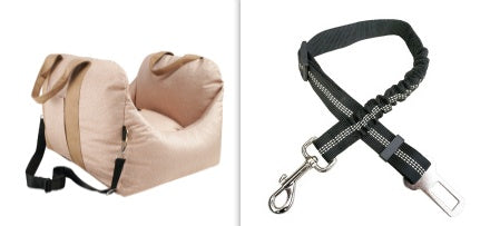 Pet Car Carrier Seat – Waterproof & Portable Travel Basket