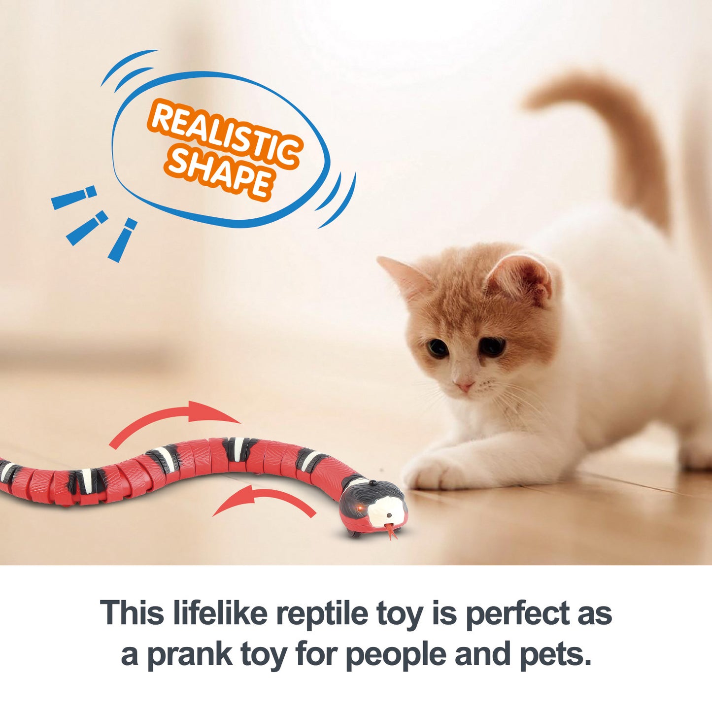 Electronic Snake Cat Toy – USB Rechargeable & Interactive
