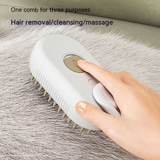 3-in-1 Steamy Pet Brush – Massage & Hair Removal