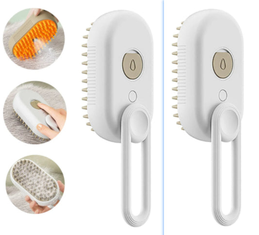3-in-1 Steamy Pet Brush – Massage & Hair Removal