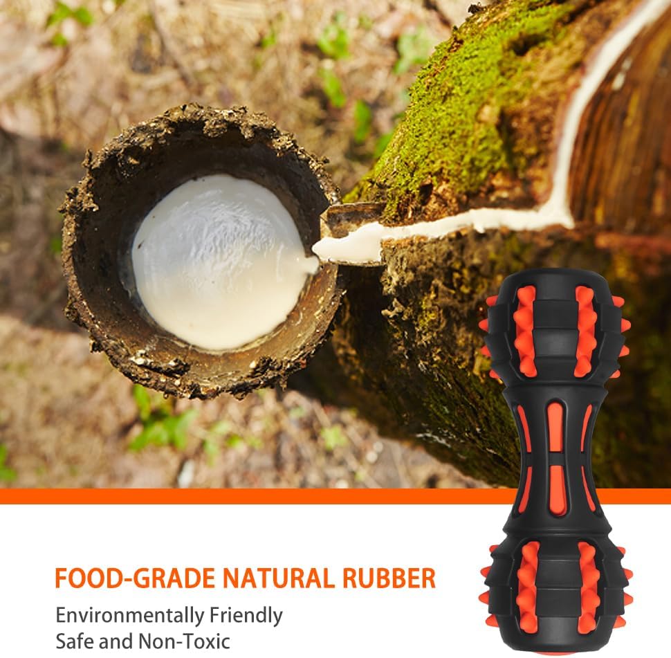 Aggressive Chewer Squeaky Toy – Durable Dumbbell Design